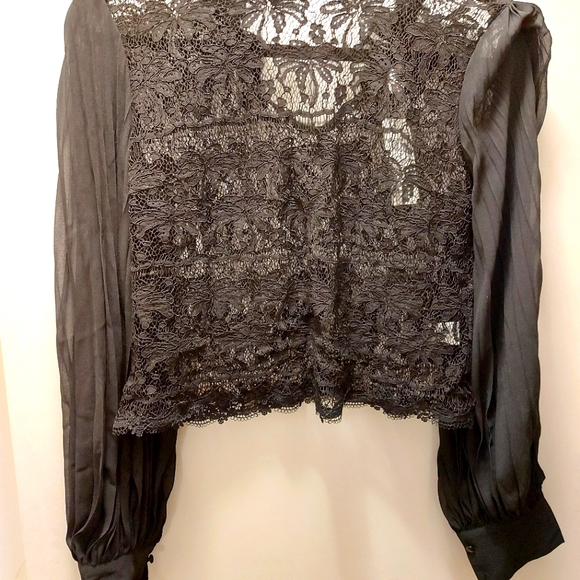 Mesh crop top - baloon sleves - Picture 1 of 5